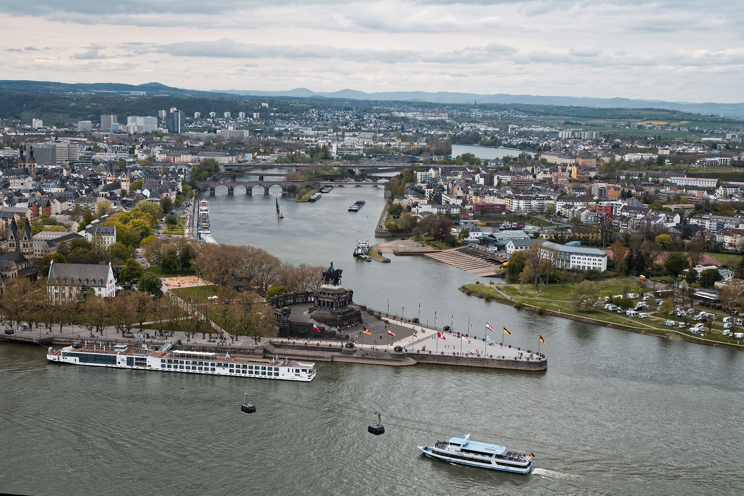 Instawalk Koblenz 2023: Der Blick auf Koblenz von der Festung Ehrenbreitstein